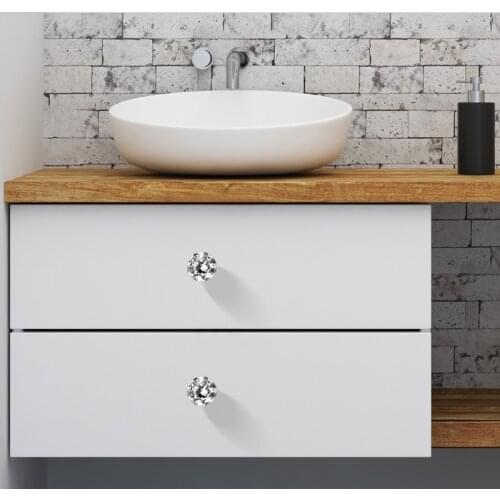 LETAIJIA Diamond Crystal Handles Glass Knobs Cupboard Drawer Pulls Kitchen Cabinet Door Wardrobe Handle Furniture Hardware