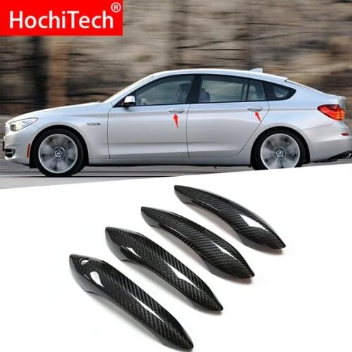 For BMW 5 Series GT 5GT 535i 550i 528i 535d 2010-2017 Car Accessories Carbon Fiber Auto Door Handle Knob Exterior Trim Covers
