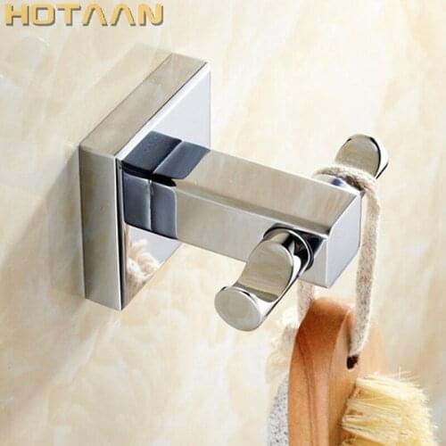 Free Shipping Robe Hook,Clothes Hook,Solid Brass Construction with Chrome finish,Bathroom Hardware,Bathroom Accessories,YT-11002