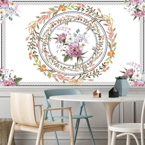 Bohemian Plant PrintIndian Wall Hanging Mandala Tapestry Wall Hanging Flower Psychedelic Tapestry Decor for Living Room Bedroom