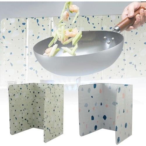 Household Heat-Resistant Oil Splash Aluminum Foil Baffle Stir Fry Heat Insulation Board Kitchen Foldable Gas Stove Oil Baffle