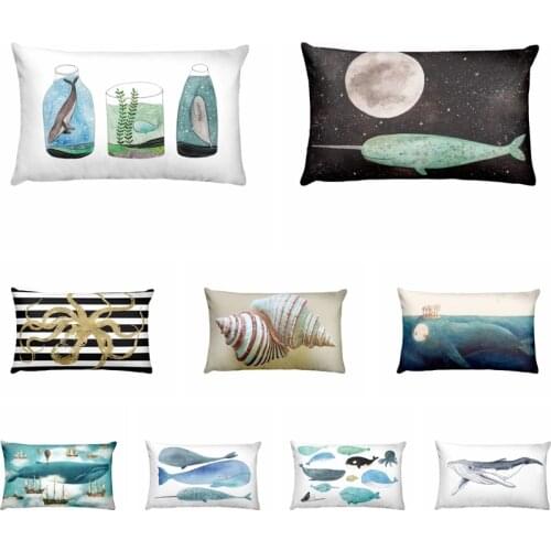 Home Pillows Decoration Ocean Fairy Lumbar Pillow Almofadas Decorativas Para Home Decor Sofa Throw Pillow 50*30cm