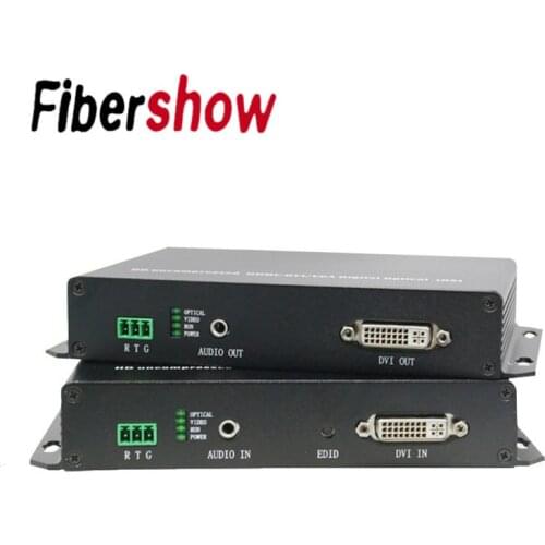 DVI to fiber optical transmitter and receiver USB mouse and keyboard Extender Single Mode 1080P KVM non-compressed
