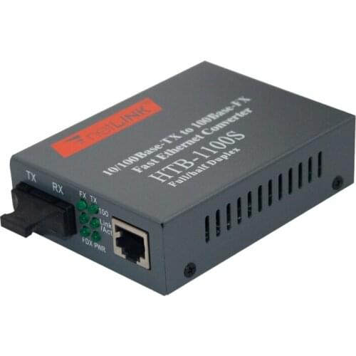 HTB-1100S Single Mode Duplex Fiber 25KM SC port ConverterOptical Media Converter 10/100Mbps RJ45,Free Shipping
