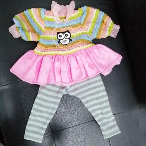Doll Baby Clothes Dress Fit 23-24 inch 57-60 cm girl baby reborn toddler doll accessories clothing set toys