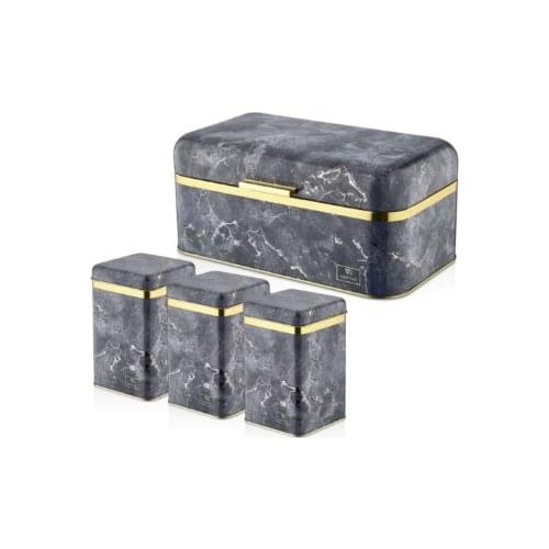 Lux Style Metal Bread Box Storage Set of 4