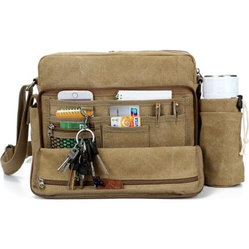 New Fashion High Quality brand Multifunction Canvas Bag Cotton Casual Travel Bolsa Masculina Crossbody Messenger Bags