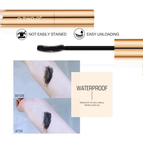 O.TWO.O 3D Mascara Lengthening Black Lash Eyelash Extension Eye Lashes Brush Beauty Makeup Long-wearing Gold Color Mascara