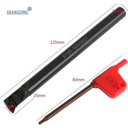 Wholesale Price S10K-SDUCR07 10x125mm Lathe Inner Turning Tool Boring Bar With 1Pcs DCMT0702 For Semi-finishing