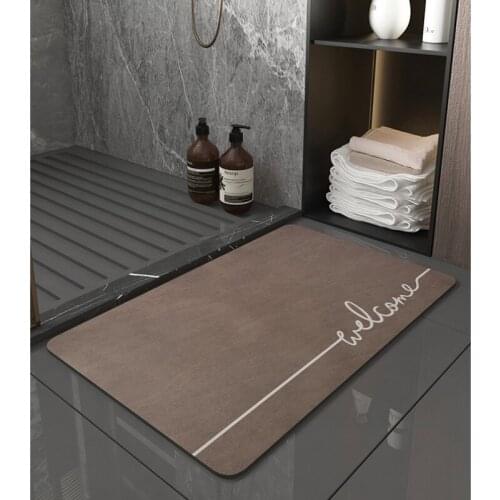 Cute Bathroom Carpet Non-slip Bath Carpet Outdoor Shower Room Water Absorption Chenille Floor Mat Bedroom Doormat Toilet
