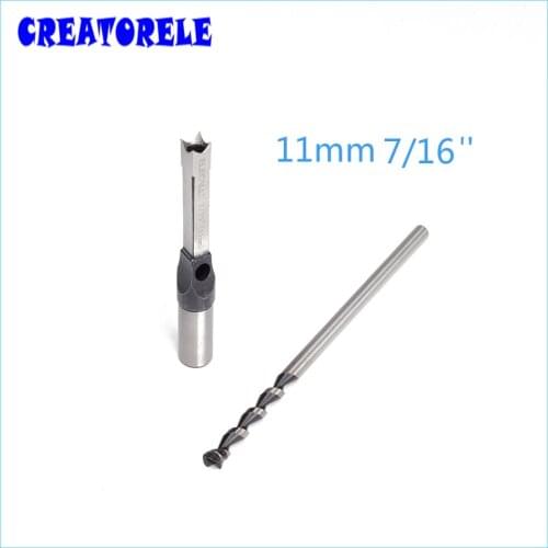 Wood Drill bit 11mm 7/16'' Woodworking Tools Square Hole Bits Drill Mortising Chisel Set 11mm/ 7/16" Mortiser Drill Bit Set