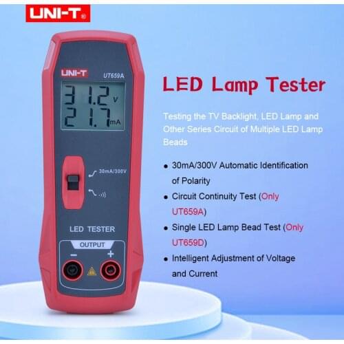 UNI-T UT659A UT659D LED Lamp Tester Full Voltage (85V~265V 50Hz~60Hz) Input Power Supply,LCD TV backlight/strip light test