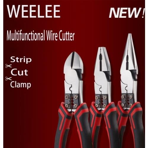 WEELEE New Multifunctional Universal Diagonal Pliers Needle Nose Pliers Hardware Tools Universal Wire Cutters Electrician
