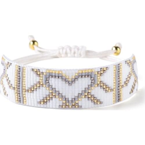 BLUESTAR Boho Lady MIYUKI Bead Bracelets Women Star Bangle Jewelry Handmade Braided Heart MIYUKI Bead Bracelets