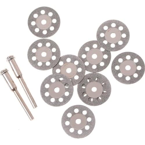 ZLinKJ 10pcs Accessories Diamond Grinding Wheel Mini Circular Saw Cutting Disc Diamond Abrasive Disc Dremel Rotary Tool 20mm