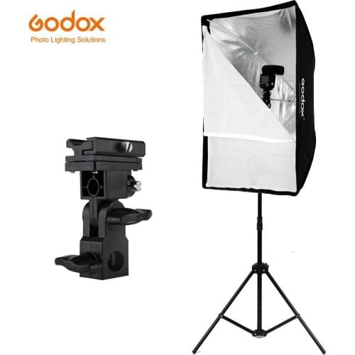 Godox 60 x 90cm Umbrella Softbox Light Stand Type-B Hot Shoe Holder Bracket Kit for Canon Nikon Godox Speedlite Flash