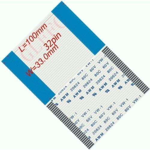 1.0pitch 24~32pin 2850~4000mm A-type Flexible Flat Cable FFC awm 20624 ROHS for TTL LCD DVD Computer