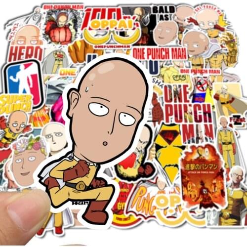 10/49PCS Waterproof Cartoon Anime One Punch Man Stickers Suitcase Suitcase Skateboard Notebook Graffiti Toy Boy