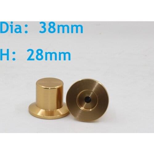 2021 New All Aluminum Gold Knob 2PCS Dia 38mm Straw Hat Knob DIY Chassis Enclosure Switch Custom Size