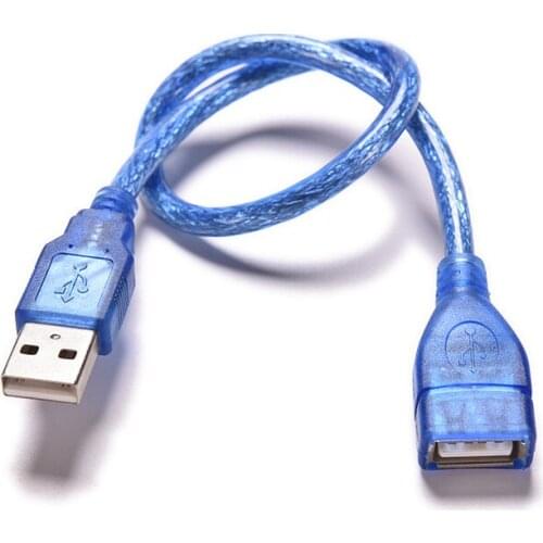 30cm USB 2.0 Extension Cable USB 2.0 Male To USB 2.0 Female Extension Data Sync Cord Cable Anti-Interference Blue