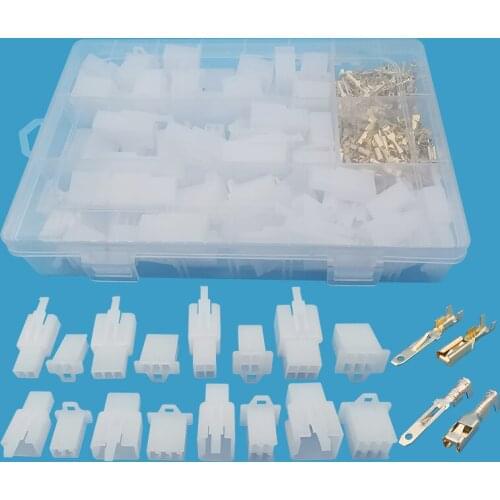 380Pcs Car Accessories 2.8mm 2P 3P 4P 6 Pin Male Plug Female Jack Cold-Press Insulated Crimp Terminal Housing Wire Connector Kit