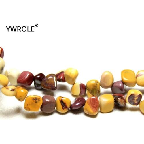 6-11mm Irregular Shape Natural Egg Yolk Stone Side Hole Beads For Jewelry Making DIY Necklace Bracelet Wholesale Strand 15
