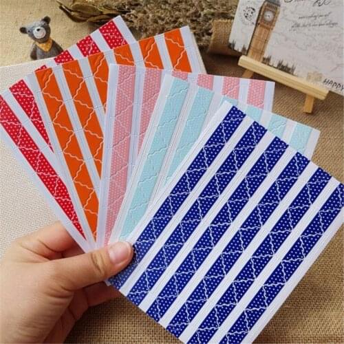 78 Pcs (1 sheet) DIY Lace Solid Color Opaque Corner Paper Stickers For Photo Albums Frame Decoration Scrapbooking Wholesale