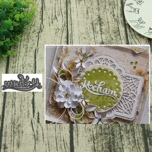 AddyCraft Polish language I LOVE Metal Cutting Dies Stencils Scrapbooking Album Paper Decorative Craft