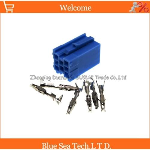 8 Pin female Auto DVD plug, AUX car audio plug, car audio modification for VW ect. Blue