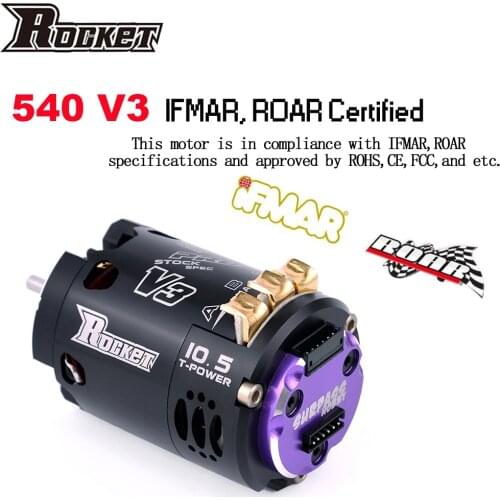 SURPASSHOBBY Rocket 540 V3 Pro 10.5T 13.5T 17.5T 21.5T 25.5T Sensored Brushless Motor for Spec Stock Competition 1/10 1/12 F1
