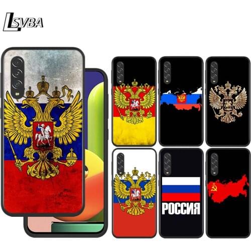 Russia Flag Map for Samsung Galaxy A90 A80 A70 A60 A50 A40 M30 A20E A2Core A10S A10E Silicon Soft Black Phone Case