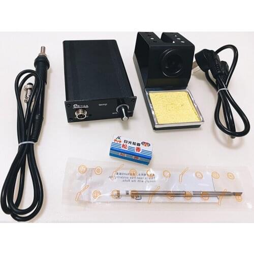 T12 Soldering Digital Station Electronic Soldering Iron OLED with Black Metal Handle and T12 Soldering Iron Tips