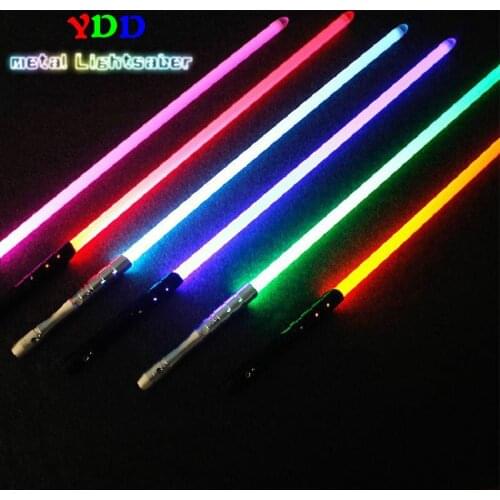 Ydd Color Lightsaber Metal Sword Rgb Light Laser Cosplay Boy Gril Toy Luminous Kids Gift Outdoor Creative Wars Toys Stick Saber