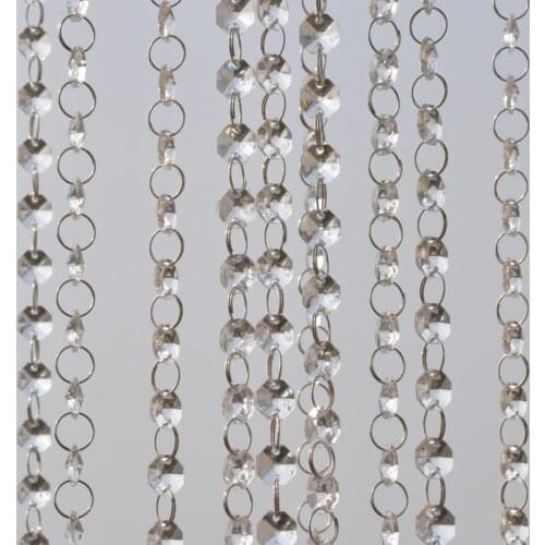 1m Garland Strand Hanging Crystal Glass Bead Curtain Diamond Chains Party Tree Centerpiece DIY Party Decor