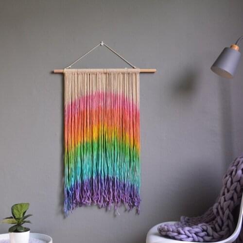 Handmade Tassel Tapestry Bohemian Decorative Woven Wall Tapestry Room Bedroom Wall Decoration