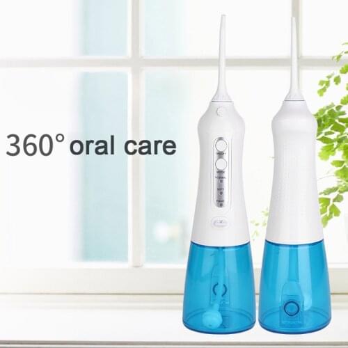 Electric Portable Oral Irrigator USB Rechargeable Water Flosser Tooth Care Dental Jet 300ML Water Tank Waterproof Teeth Cleaner