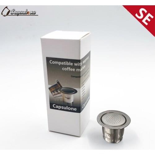 Capsulone compatible capsule for nespress ocoffee machine/espresso reusable coffee capsule/ sticker lids refillable capsules