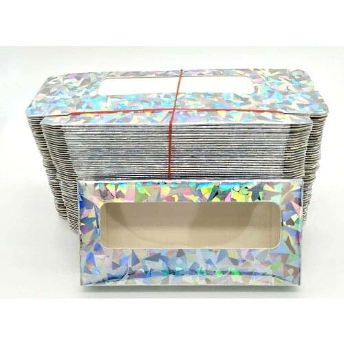 Holographic lashes box lash vendor supply wholesales 2020 new eyelash case new paper eyelashes packaging for false eyelashes