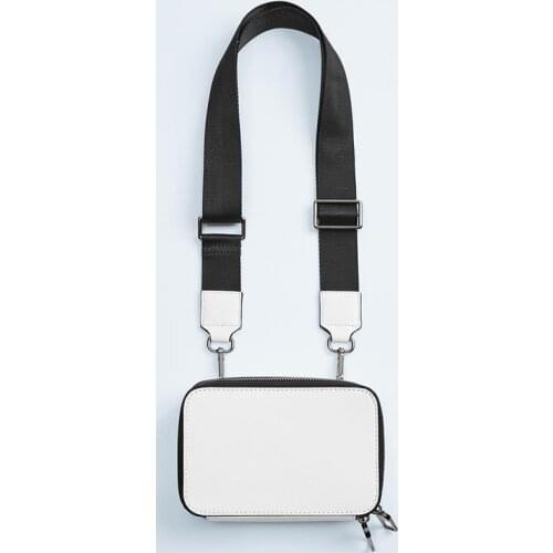 Trendy Small Box Designer Bag Women Shoulder Bags 2021 New Fashion PU Leather Wide Shoulder Strap Unisex Mini Crossbody Bag