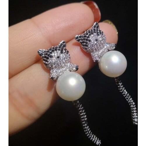 S925 Ear Needle Fashion Cute Cat Earrings For Girls Young Ladies High Quality Korean Style Female Earrings Jewelry 2021 New