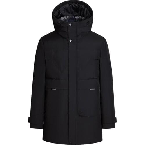 New Brand Winter Down Jacket Men 2021 Fashion Hooded Black Puffer Jackets Casual 90% White Duck Down Winter Coat Men Overcoat