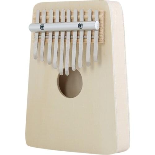 10 Keys Kalimba DIY Kit Basswood Thumb Piano Handmade Set Musical Instrument without Tuning Hammer for Beginner Children Trainer