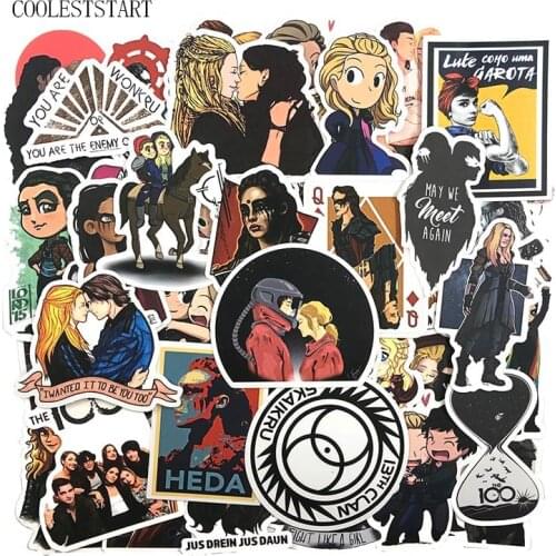 50Pcs/pack The Hundred/The 100 Stickers For Motorcycle Laptop Luggage Skateboards PVC Waterproof Diary Stationery