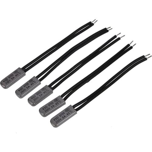 Thermostat Temperature Control Switch Bimetal 45C N.C 250V 5A, 5 pieces