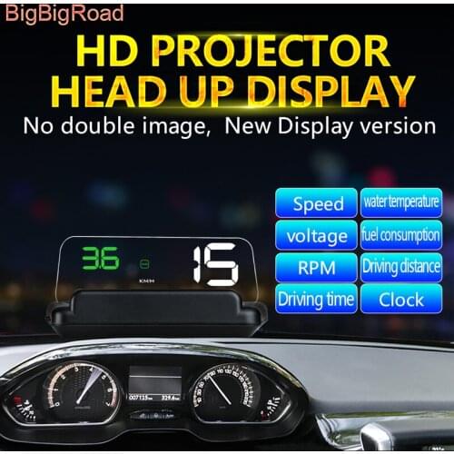 BigBigRoad Car Windscreen Projector On-Board Computer HUD Head Up Display OBD 2 For Volvo S40 S60 S70 S80 S90 V40 XC60 XC70 XC90