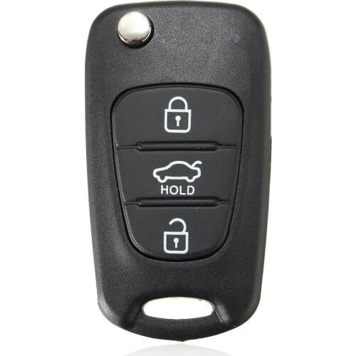Remote New Flip Key Shell 3 Buttons Flip Remote Key Shell For Hyundai I30 IX35 Kia K2 K5 Folding PP+ABS for KIA Replacemet #819