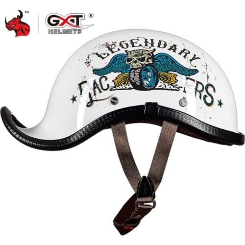GXT Retro Vintage Motorcycle Helmet Summer Breathable Moto Helmet Open Face Scooter Biker Motorbike Racing Riding Helmet New