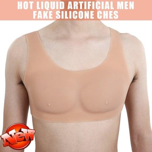 Silicone Artificial Fake Chest Muscle Enhance Men Slimming Body Shaper Simulation Pectoralis For Cosplay Halloween Crossdresser