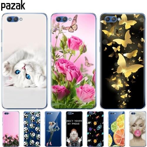 Silicon Case For huawei honor V10 VIEW 10 case soft tpu back phone cover for huawei honor 10 protective printing clear coque