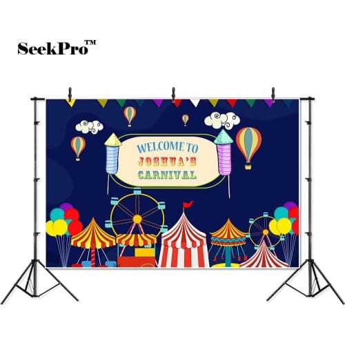 Thin vinyl circus tent balloon flags carnival baby children photo Backgrounds Professional indoor Photographic studio Backdrop